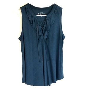 Loft Sleeveless Blue Top